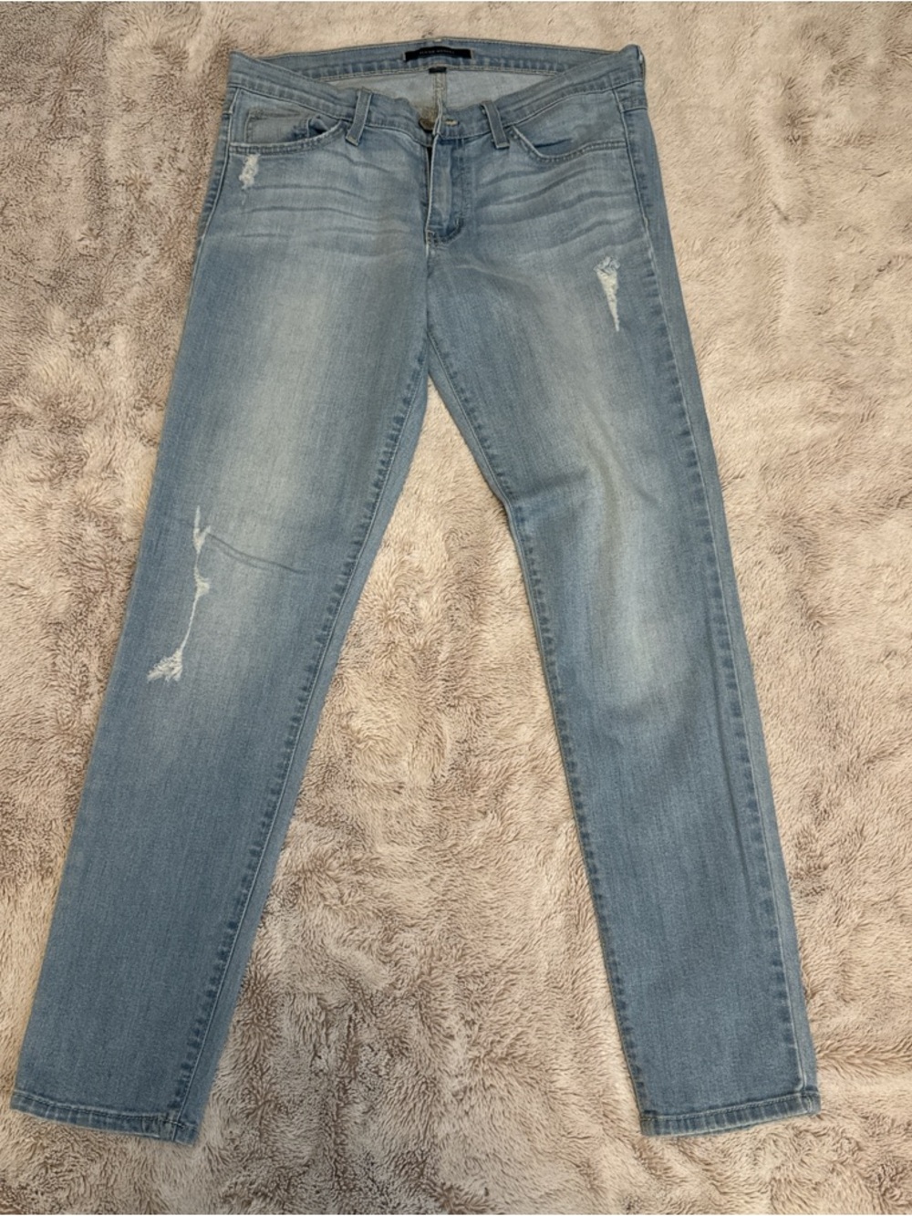 Flying Monkey Light Blue Skinny Jeans with Subtle Distressing